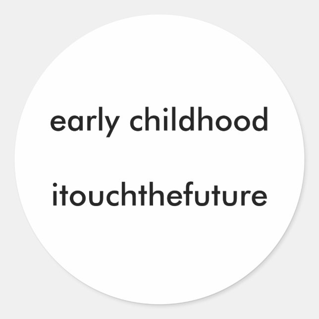 Sticker Rond enfance précoce (Devant)