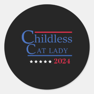 Sticker Rond Enfant Chat Lady 2024