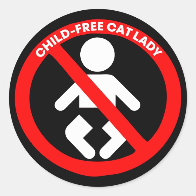 Sticker Rond Enfant Chat Lady Enfant Gratuit (Devant)