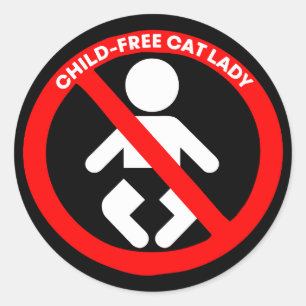 Sticker Rond Enfant Chat Lady Enfant Gratuit