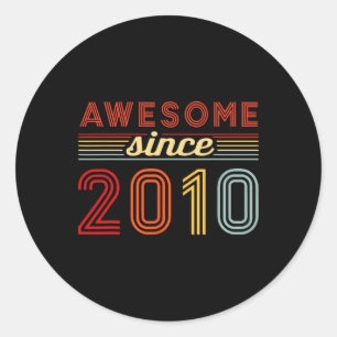 Sticker Rond Enfant de 14 ans Fille Anniversaire 14ème Annivers