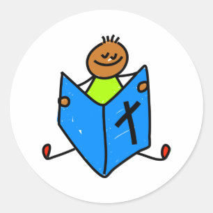 Sticker Rond Enfant de bible