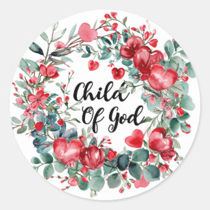 Sticker Rond Enfant De Dieu