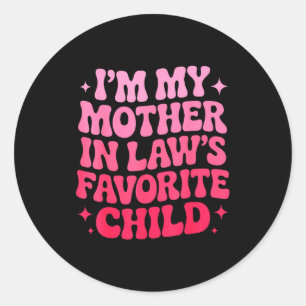 Sticker Rond Enfant préféré de la belle-mère drôle parent