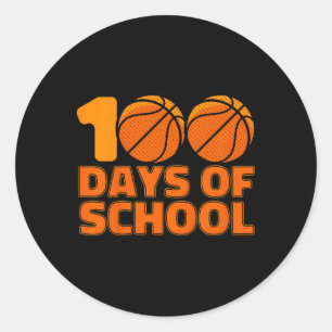 Sticker Rond Enfants 100 Jours D'École Bysketbyll 100ème Jour D