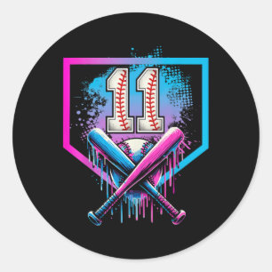 Sticker Rond Enfants 11e anniversaire Bysebyll Garçon Fan de sp