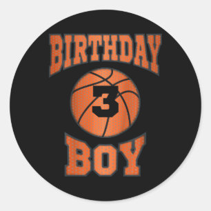 Sticker Rond Enfants 3e 3e 3 Trois ans Joyeux anniversaire garç