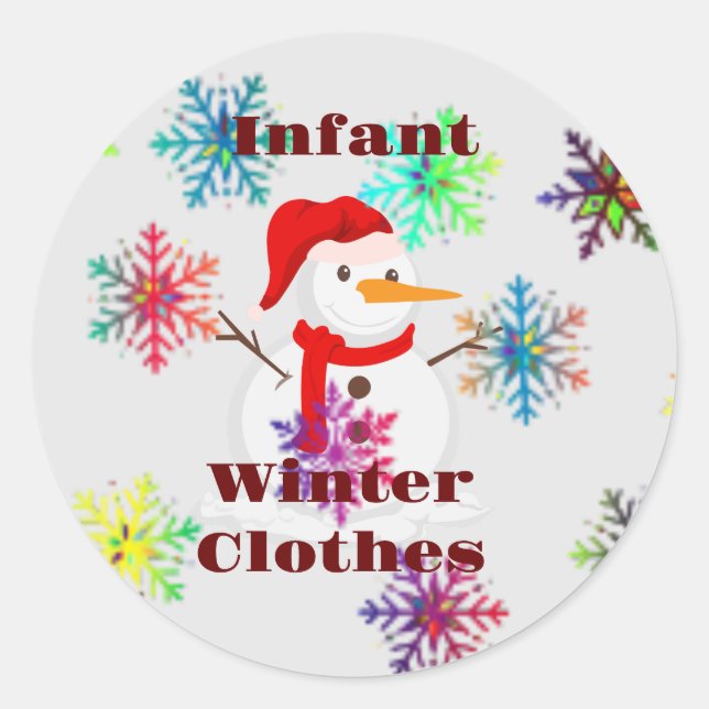 Sticker Rond Enfants / Autres idées de rangement ou de cadeaux (Devant)