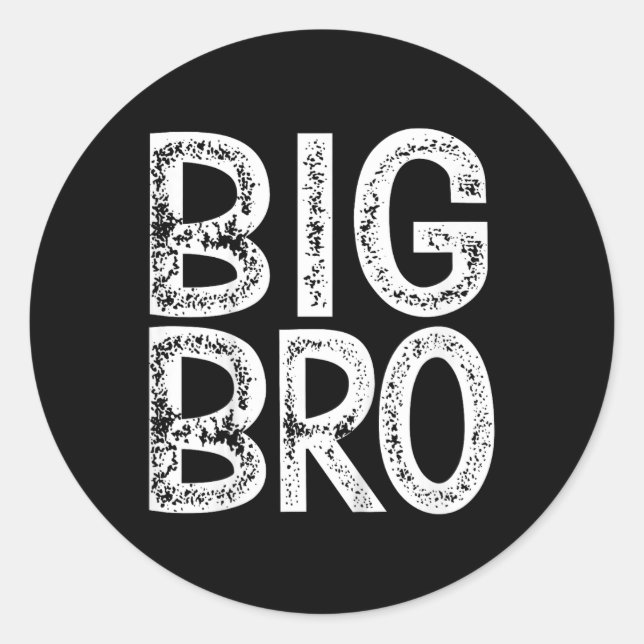 Sticker Rond Enfants Big Bro Brother Cadeaux Anniversaire Noël  (Devant)