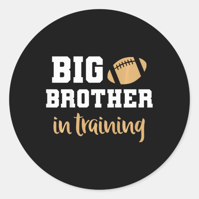 Sticker Rond Enfants Big Brother Football Faire-part de grosses (Devant)