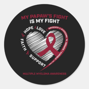 Sticker Rond Enfants Bourgogne Cancer du sang Papaw Myélome mul