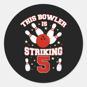 Sticker Rond Enfants Ce Bowler Frappe 5 Ans Vieux Funny 5ème B