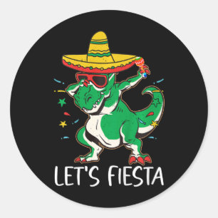 Sticker Rond Enfants Cinco De Mayo Party Pour Mexicain Toddler