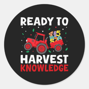 Sticker Rond Enfants d'agriculteur rentrée scolaire enseignant 