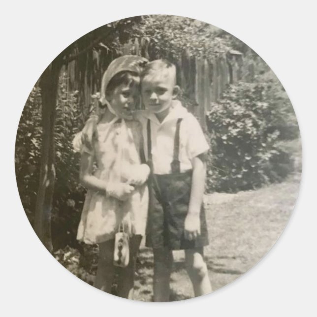 Sticker Rond Enfants de Pâques (Devant)