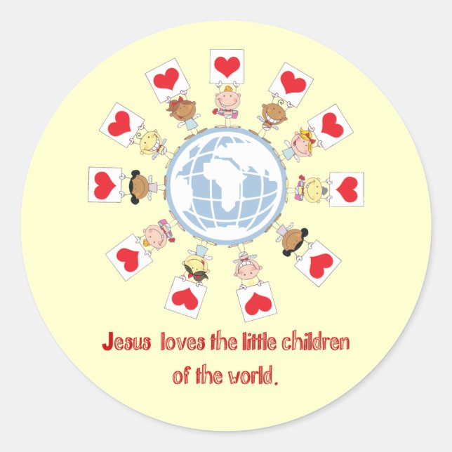 Sticker Rond Enfants du monde (Devant)