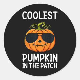 Sticker Rond Enfants Enfants Citrouille le plus frais dans le P