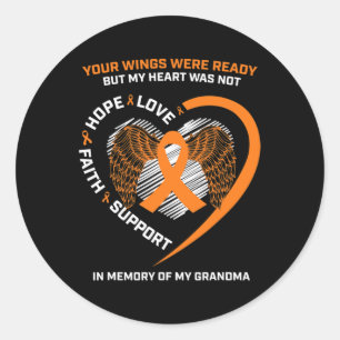 Sticker Rond Enfants Femmes Hommes Mémoire De Ma Grand-Mère Leu
