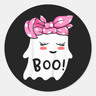 Sticker Rond Enfants Filles Toddler Joyeux Fantôme D'Halloween 