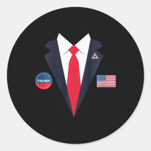 Sticker Rond Enfants Funny Trump Halloween Costume Président de