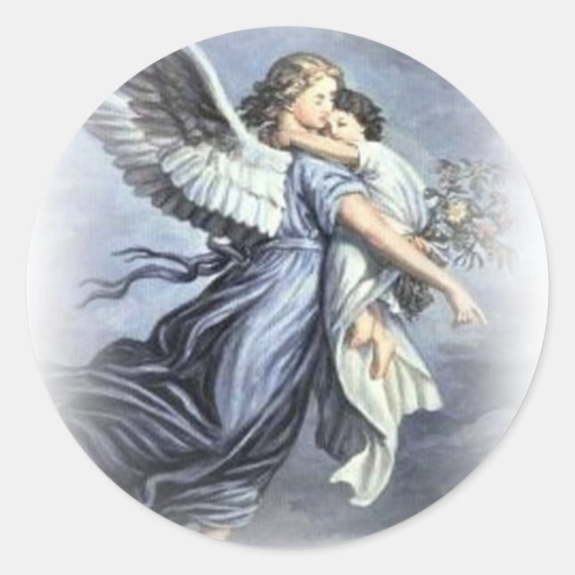 Sticker Rond Enfants gardien Angel (Devant)