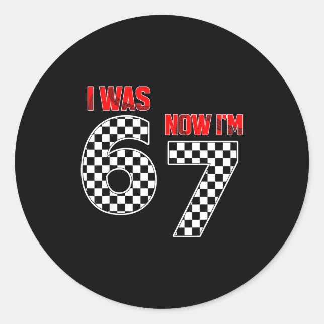 Sticker Rond Enfants J'avais 6 ans Maintenant j'ai 7 ans 7ème a (Devant)