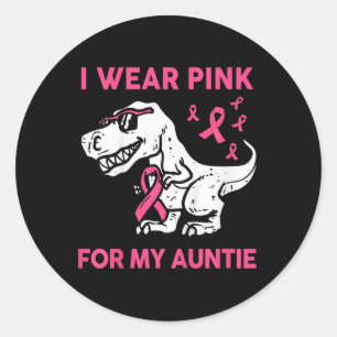 Sticker Rond Enfants Je Porte Du Rose Pour Ma Tante Toddler Bre
