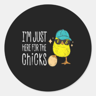 Sticker Rond Enfants Je suis juste ici pour les enfants mignons