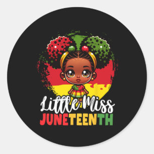 Sticker Rond Enfants Little Miss JunetDix Chemise Black History