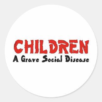 Sticker Rond Enfants Maladie sociale