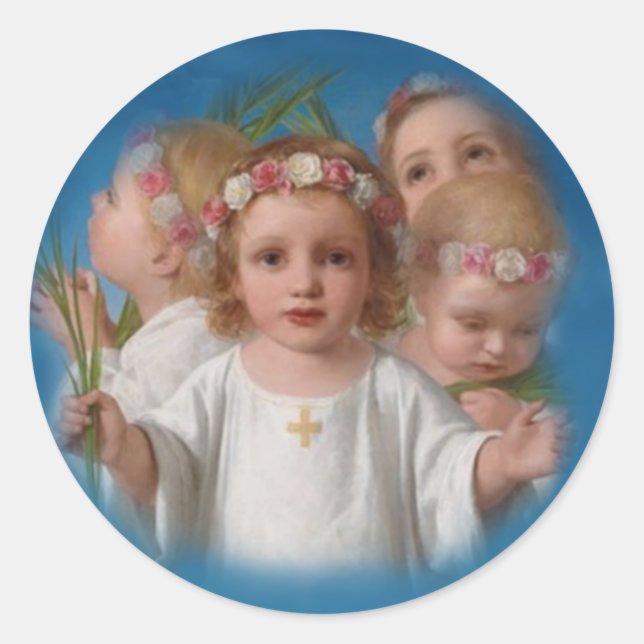 Sticker Rond Enfants merveilleux d'innocents saints (Devant)