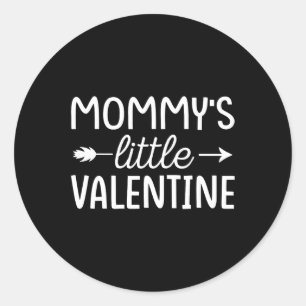 Sticker Rond Enfants Saint-Valentin Jour bébé Mommys Little Val
