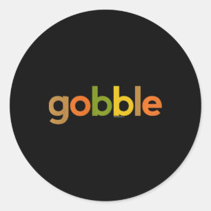 Sticker Rond Enfants Thanksgiving Pour Enfants Garçon Fille Gob