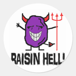 Sticker Rond Enfer de Raisin