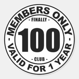 Sticker Rond Enfin 100 club
