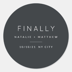 Sticker Rond Enfin, sauvegardez la date