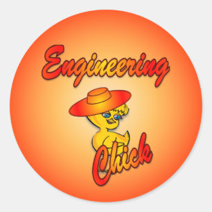 Sticker Rond Engineering Chick #5