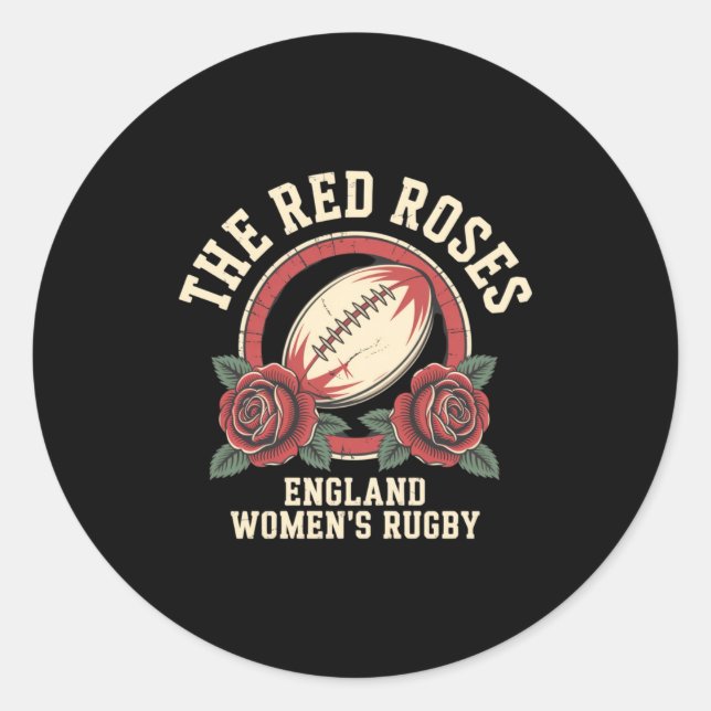 Sticker Rond England Rugby English Flag Rugby England Women The (Devant)