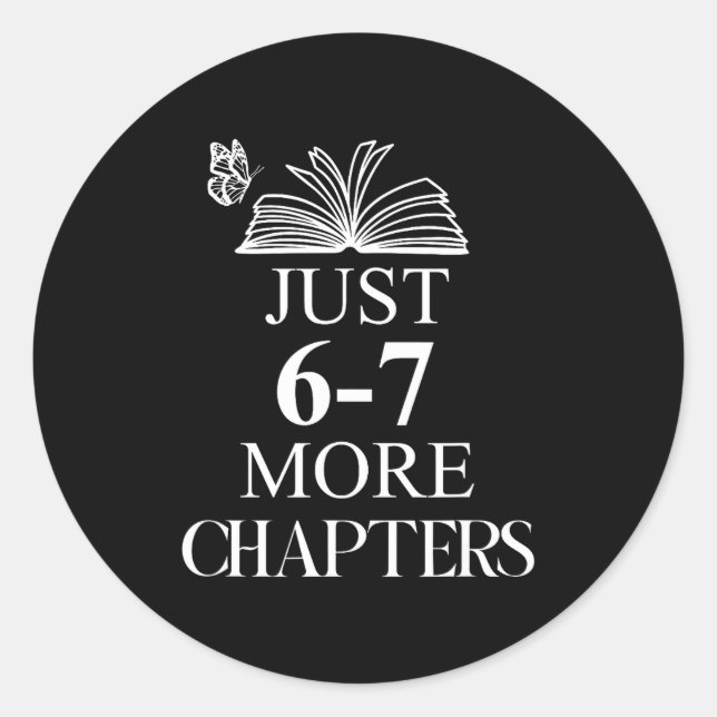 Sticker Rond Englieacher 67 Book Just One More Chapter 6-7 Read (Devant)