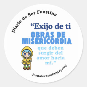 Sticker Rond Engomado "Sirve por amor a Cristo"