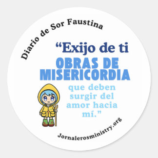 Sticker Rond Engomado "Sirve por amor a Cristo"