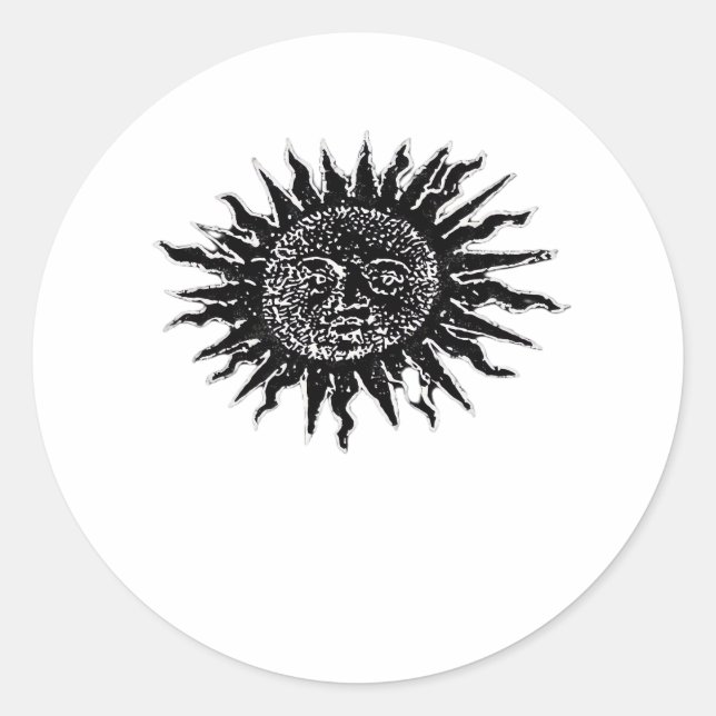 Sticker Rond Engraving médiévales - Whimsigoth Aesthétique - Wh (Devant)