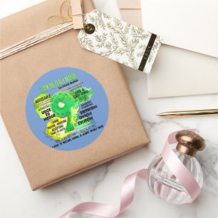 Sticker Rond Enneagram Type 9 - Je Suis Le Maître De La Paix