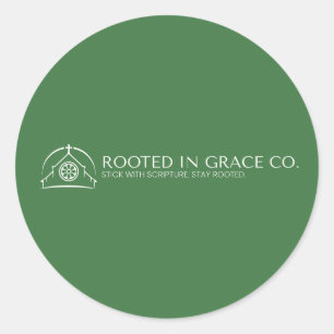 Sticker Rond Enraciné Dans Les Colossiens De Grâce 2:7