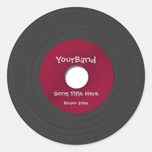 Sticker Rond Enregistrement personnalisé