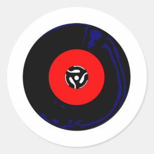 Sticker Rond Enregistrement unique à 45 tr/min