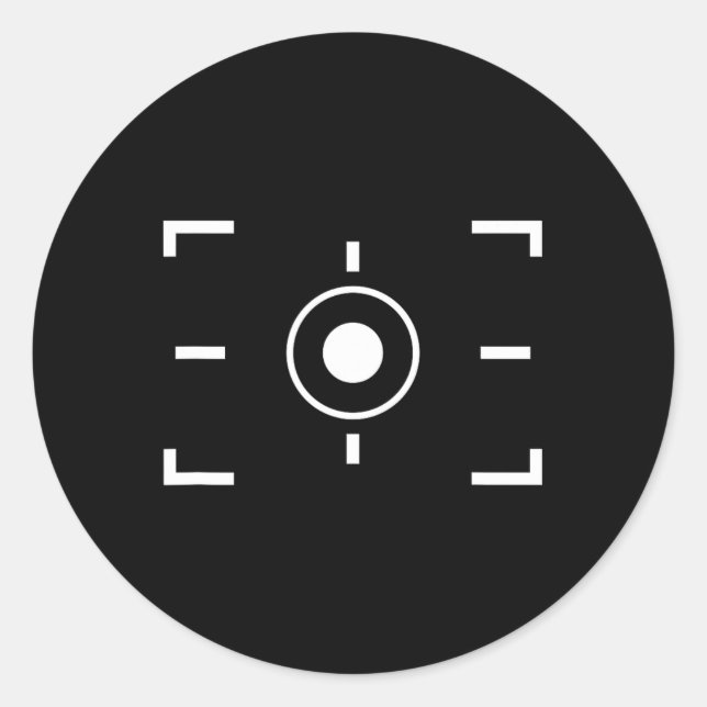 Sticker Rond Enregistrement vidéo secret amusant photographe Ha (Devant)