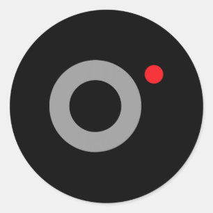 Sticker Rond Enregistrement vidéo secret Funny Secret Agent Hal