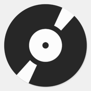 Sticker Rond enregistrement vinly rétro