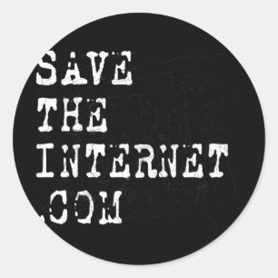 Sticker Rond Enregistrer Internet